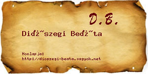 Diószegi Beáta névjegykártya